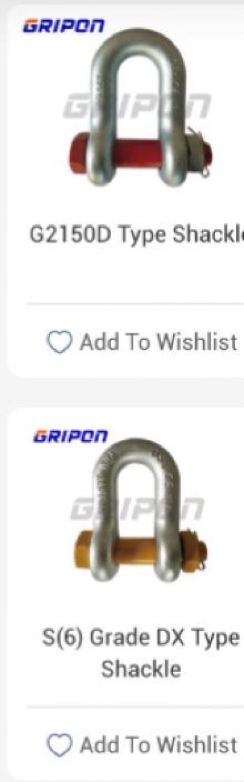 American Standard Shackles